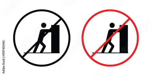 Do not push sign - vector illustration eps10