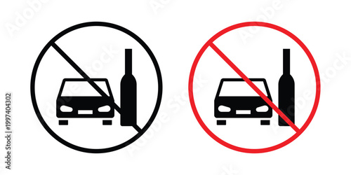 Don't drink and drive sign - vector illustration eps10