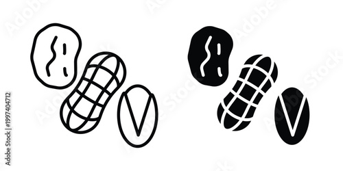 Dried fruit icon - vector illustration eps10