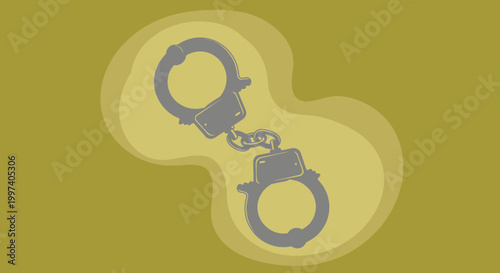 Handcuffs Silhouette - Crime, Arrest, Justice, Law Enforcement, Security Concept