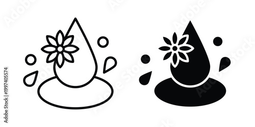 Essentials oil drop icon - vector illustration eps10