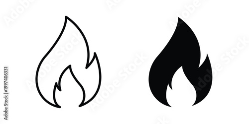 Fire flame icon - vector illustration eps10