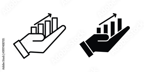 Growing profit icon - vector illustration eps10
