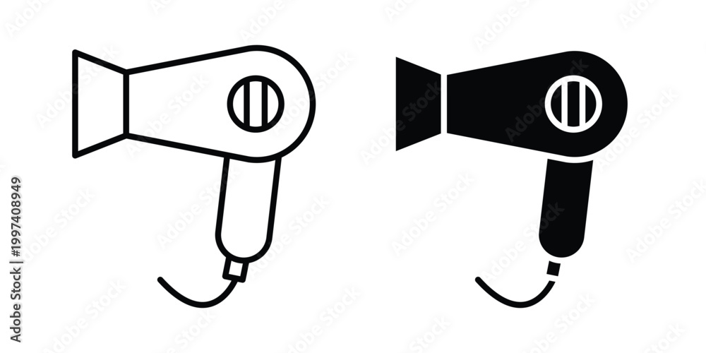 Obraz premium Hair dryer icon - vector illustration eps10