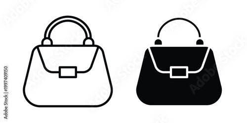 Hand bag icon - vector illustration eps10