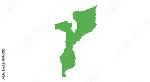 A solid green outline depicts the geographical shape of zambia a landlocked country in africa high quality professional