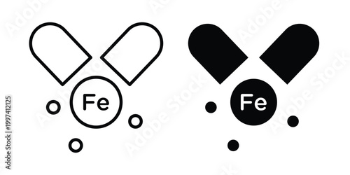 Iron capsule icon - vector illustration eps10