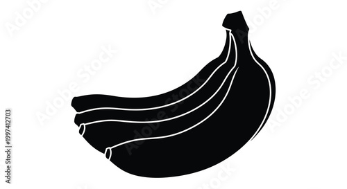 banana silhouette on white background high quality professional