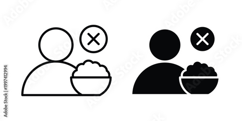 Lack of appsetite icon - vector illustration eps10