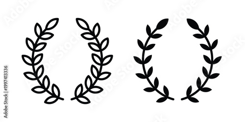 Laurel wreath icon - vector illustration eps10