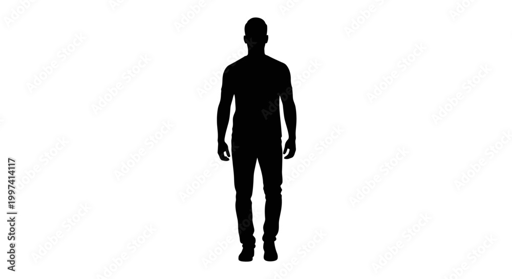 Εκτύπωση καμβά Young man walking forward in t-shirt and jeans, isolated white background