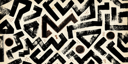 Abstract maze art, a complex network of lines. It suggests intricate pathways, challenges, and the search for solutions, all rendered in a sophisticated. for website, background, branding