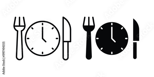 Lunch time icon - vector illustration eps10
