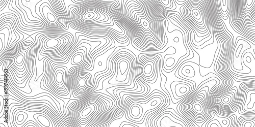 Abstract topographic contours map background. Ocean topographic line map with curvy wave isolines vector Topographic Map.	