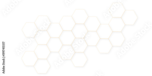 Abstract vector polygonal pattern. Futuristic abstract honeycomb technology white 3D futuristic honeycomb mosaic white be hexagon concept design abstract technology background