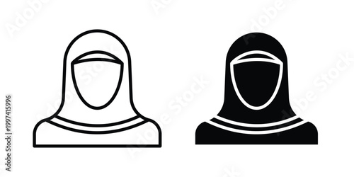 Muslim women icon - vector illustration eps10