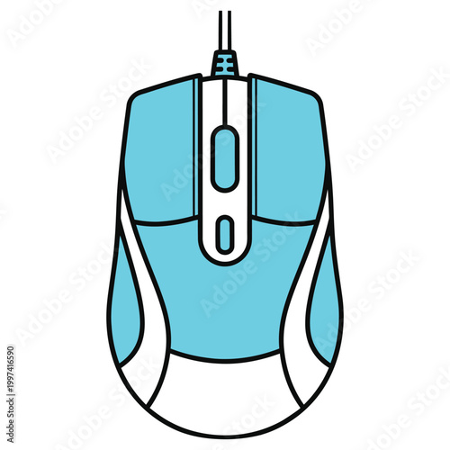 Gaming mouse with ergonomic design and wired connection