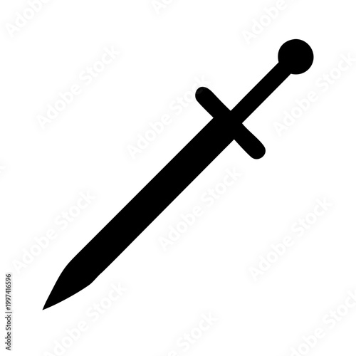 sword on a white
