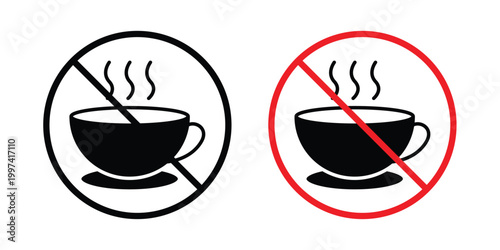 No coffee sign - vector illustration eps10