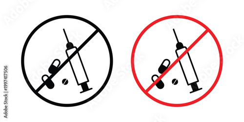 No drugs sign - vector illustration eps10