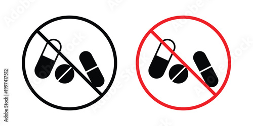 No drugs sign - vector illustration eps10