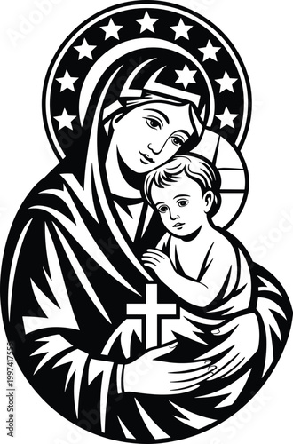 Madonna and Child SVG 