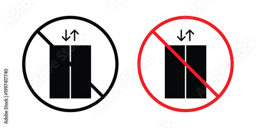 No elevator sign - vector illustration eps10