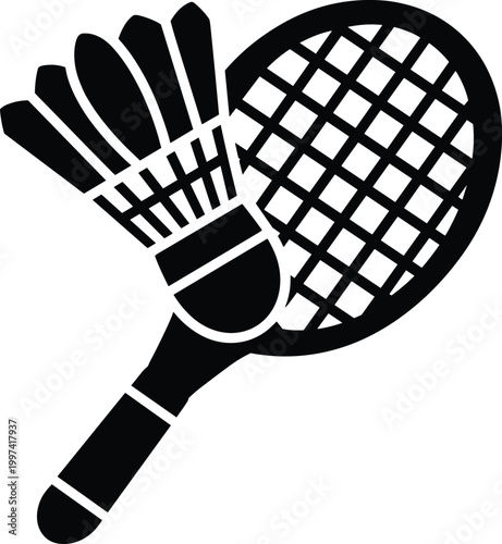 Badminton SVG - Racket Shuttlecock Sports Hobby Game Equipment Printable Cut File