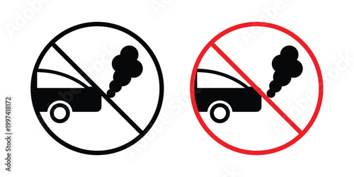 No exhaust gases sign - vector illustration eps10