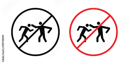 No fight sign - vector illustration eps10