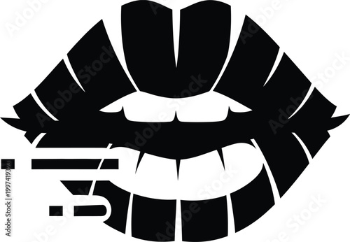 Abstract black and white portrait of a gorilla's face