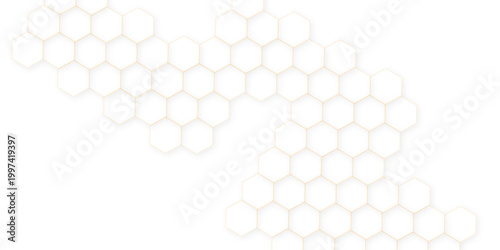 Abstract vector polygonal pattern. Futuristic abstract honeycomb technology white 3D futuristic honeycomb mosaic white be hexagon concept design abstract technology background