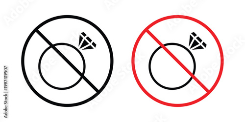 No jewelry sign - vector illustration eps10
