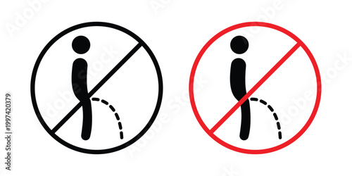 No peeing sign - vector illustration eps10