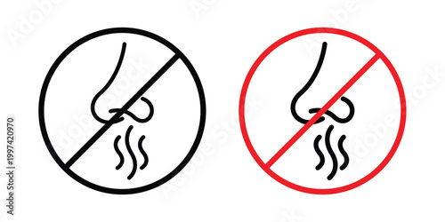 No smell sign - vector illustration eps10