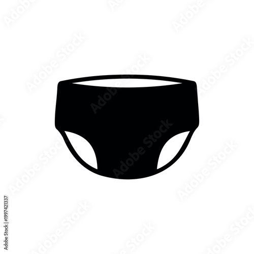 Diapers silhouette icon vector illustration.
