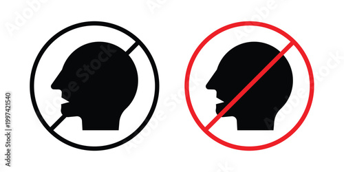 No talking sign - vector illustration eps10