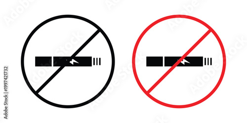 No vaping icon - vector illustration eps10