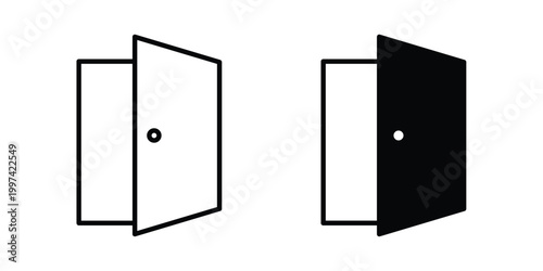 Open door icon - vector illustration eps10