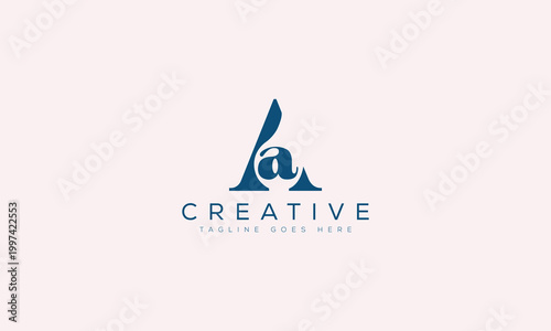 Modern creative logo with stylized letter 'a' and 'creative' text, letter