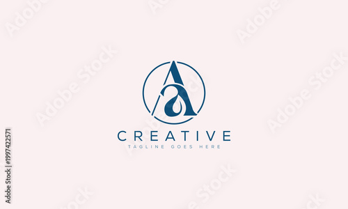 Creative letter a logo design with circle emblem letter a creative letter