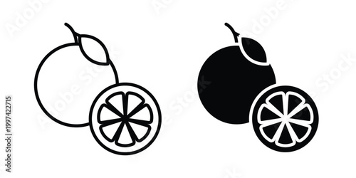 Orange fruit icon - vector illustration eps10