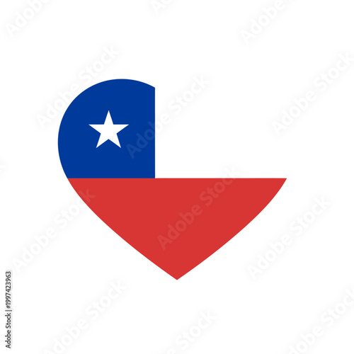 Free Download The Chilean flag is creatively designed as a heart symbolizing love for Chile. - GFXLoad