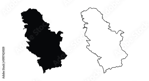 A stark depiction of kosovo s silhouette in contrasting black and white showcasing its geographical outline high quality