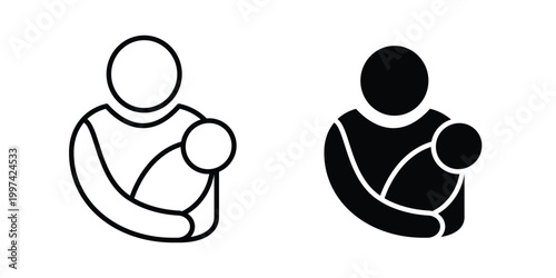 Postnatal care icon - vector illustration eps10