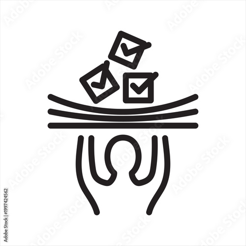 Commission Based Pressure Line Icon - Sales Target Income Stress