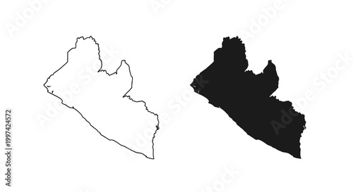 A minimalist depiction of two contrasting shapes one white and one black resembling landmasses or islands high quality