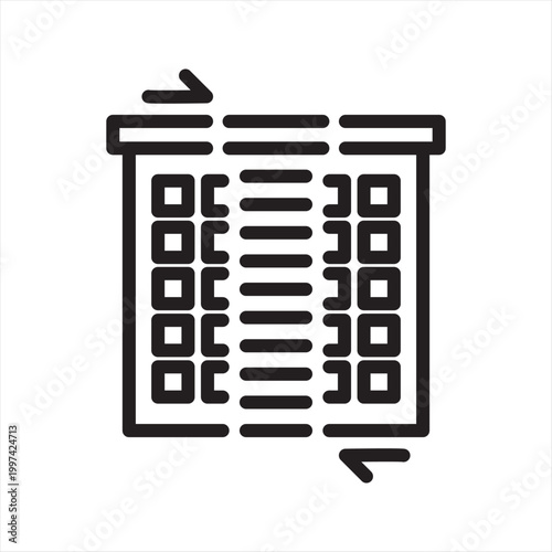 Corporate Merger Fear Line Icon - Business Uncertainty Anxiety