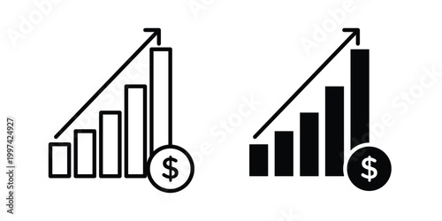 Profit increase icon - vector illustration eps10