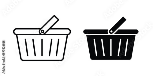 Shopping basket icon - vector illustration eps10